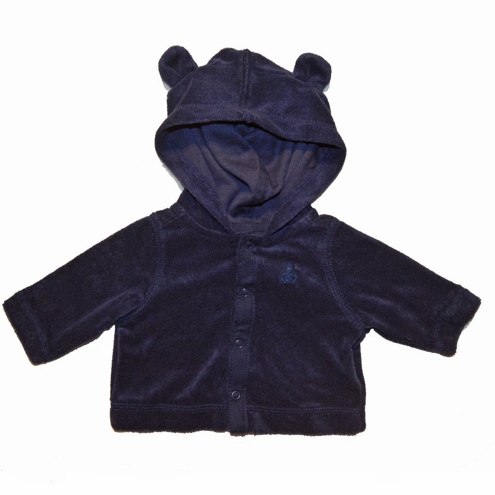 Baby Gap NWT Navy Terry Bear Hoody Sweatshirt Newborn up to 7 lbs.